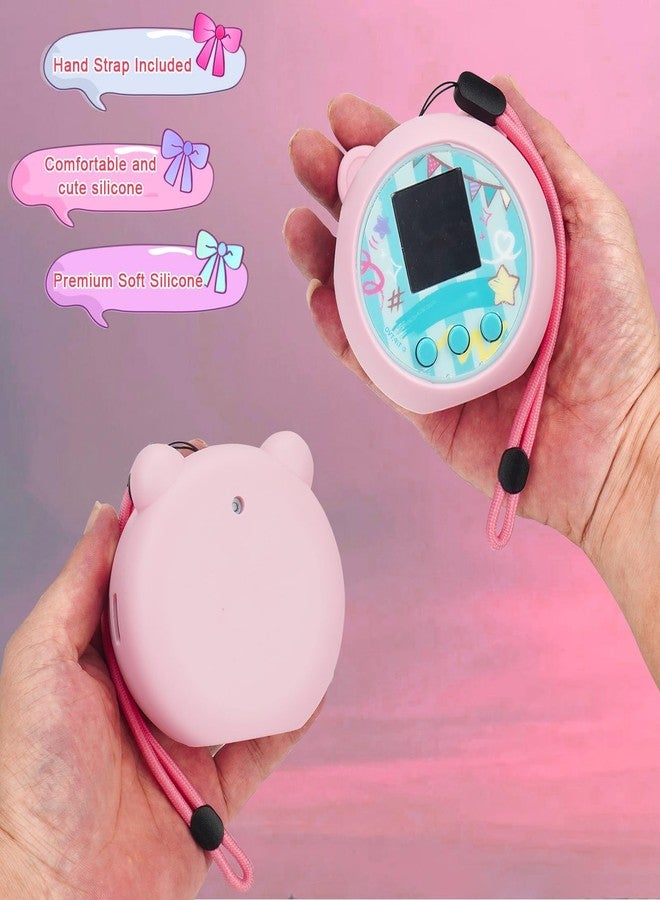 YouKnow Silicone Case Compatible with Punirunes Interactive Digital Toy, Protective Skin Sleeve for Punirunes Virtual Electronic Pets Accessories (Case Only) (Pink) - Image 5